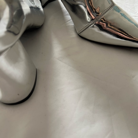 Metallic booties. Never wore them. Didn’t have a good outfit to go with them. - Picture 3 of 5